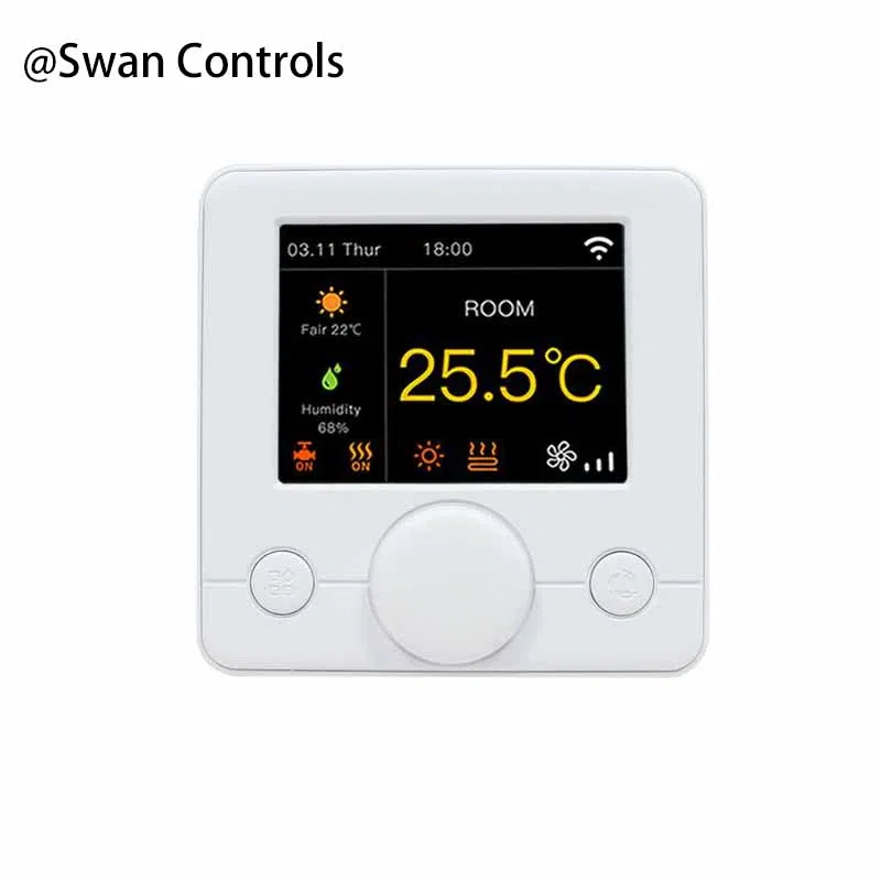 HTW-WF71-843 Smart 3 Fan Speed Fan Coil Thermostat with WiFi HTW-WF71-843 Smart 3 fan speed Fan Coil Thermostat with WiFi control for HVAC room temperature management