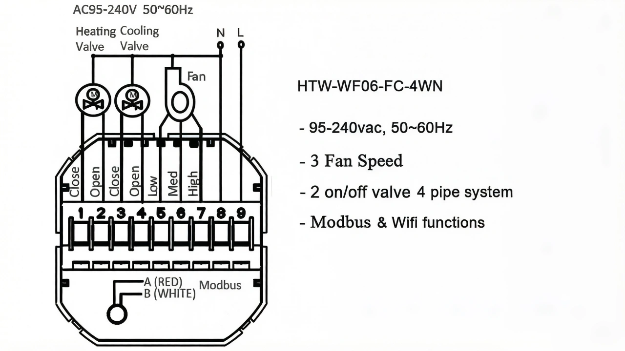 smart thermostat wiring diagram for 4 pipe fan coil system