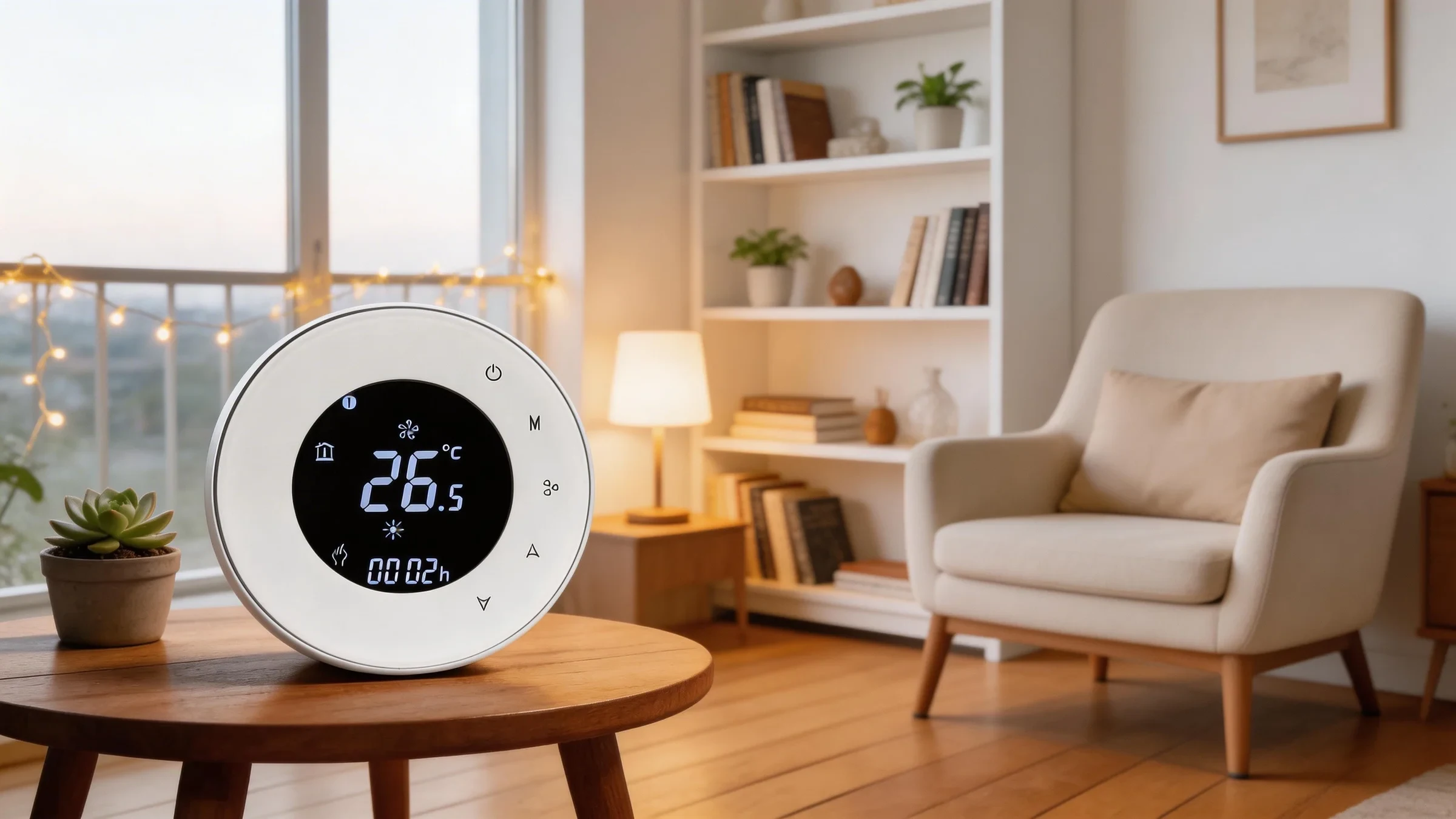 smart thermostat for 4 pipe fan coil system with modbus and wifi