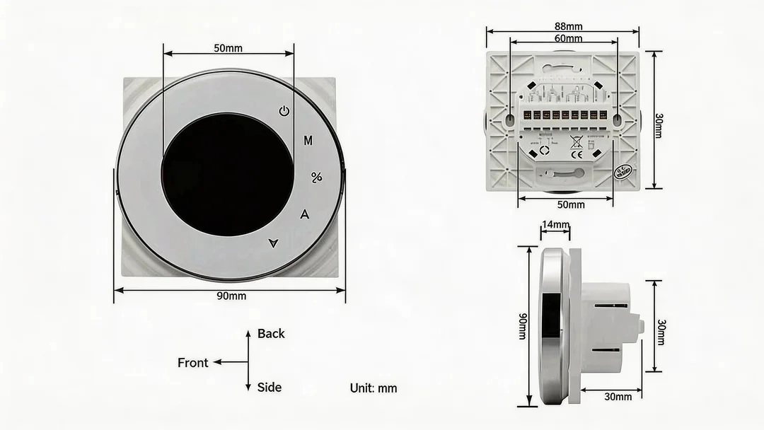 Room Electric Heating Thermostat for electric underfloor heating temperature control