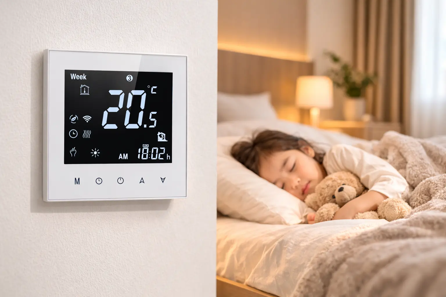 WiFi Electric Underfloor Heating Thermostat with external floor sensor for electric floor heating control