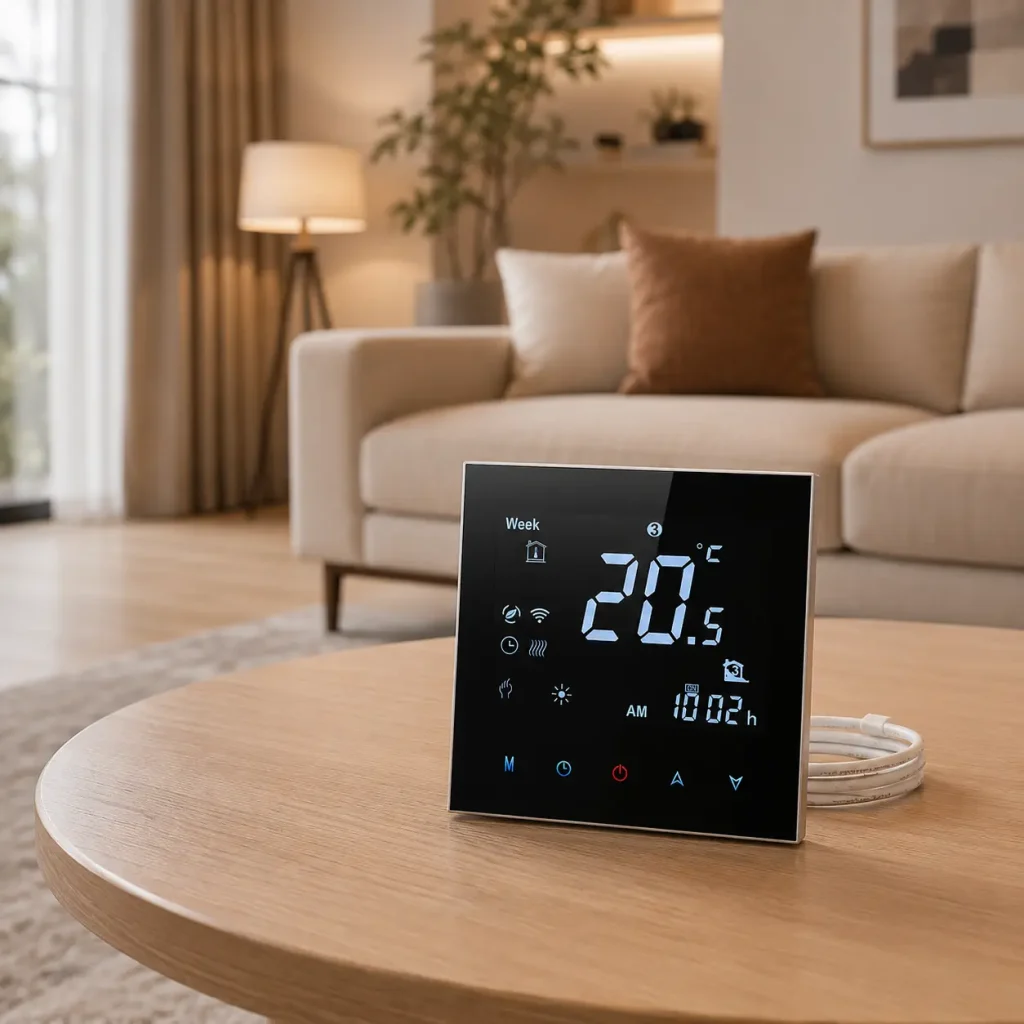 Electric Underfloor Heating Thermostat with external sensor for room floor heating control