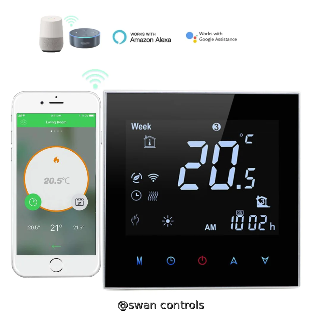 WiFi Thermostat With Keycard for AC Temperature Controller WiFi Thermostat With Keycard for fan coil HVAC temperature control