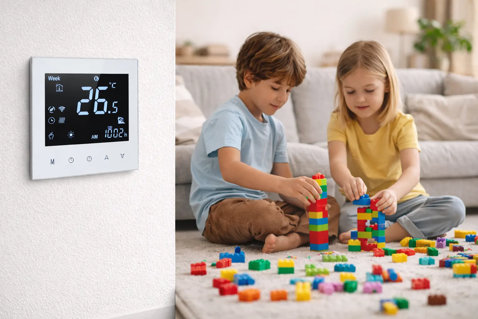 WiFi Water Gas Boiler Heating Thermostat with touch screen for room boiler heating control
