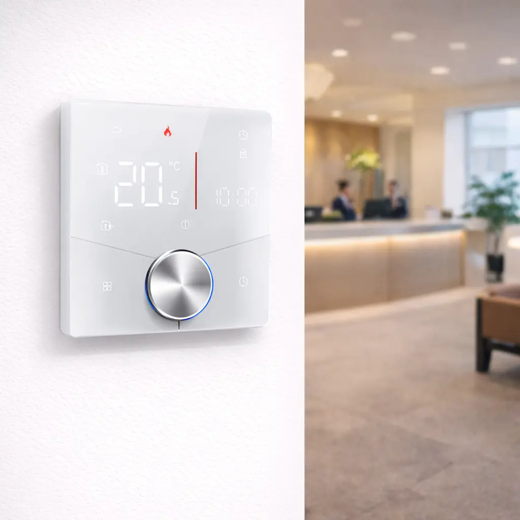 Professional CE 3A WiFi Water Gas Boiler Heating Thermostat with white backlit display for heating system control