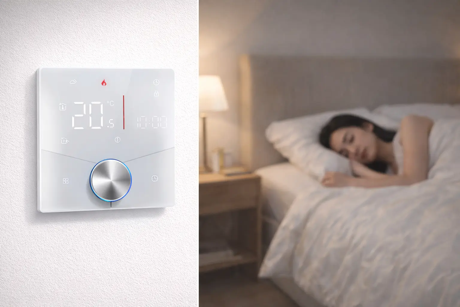HTW-WF10-NV3MT Matter Water Gas Boiler Heating Thermostat with WiFi function for indoor heating control