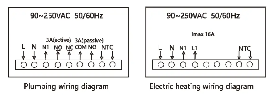 Fashion design LED screen WiFi Water Heating Thermostat with slide operation for heating system control