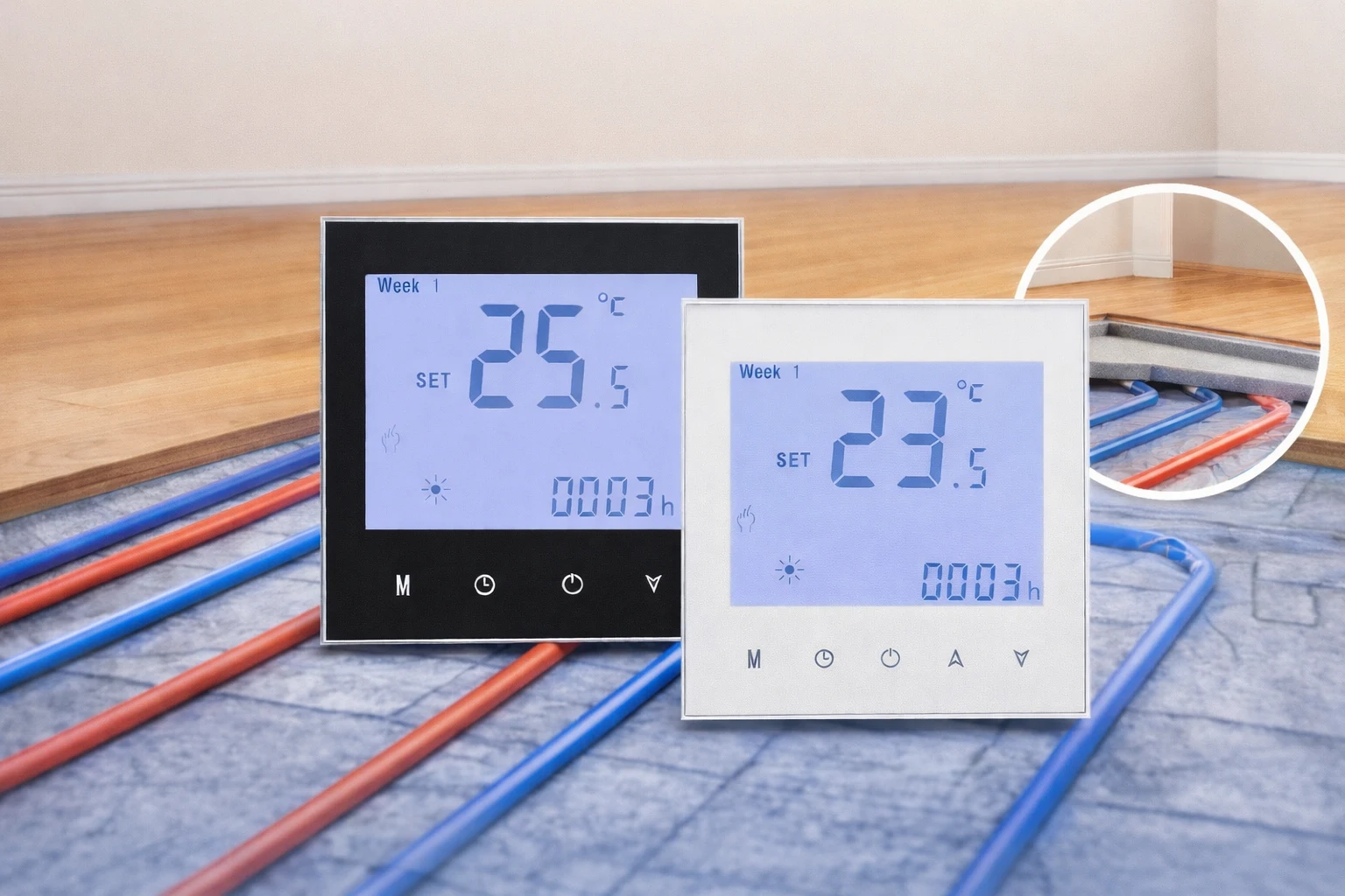 Water Heating Thermostat with LCD display for electric water heater heating control