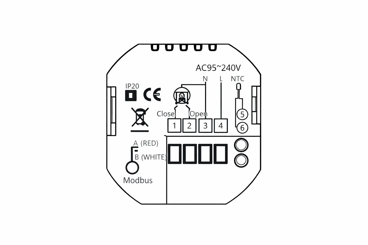 Water Heating Thermostat with LCD display for electric water heater heating control