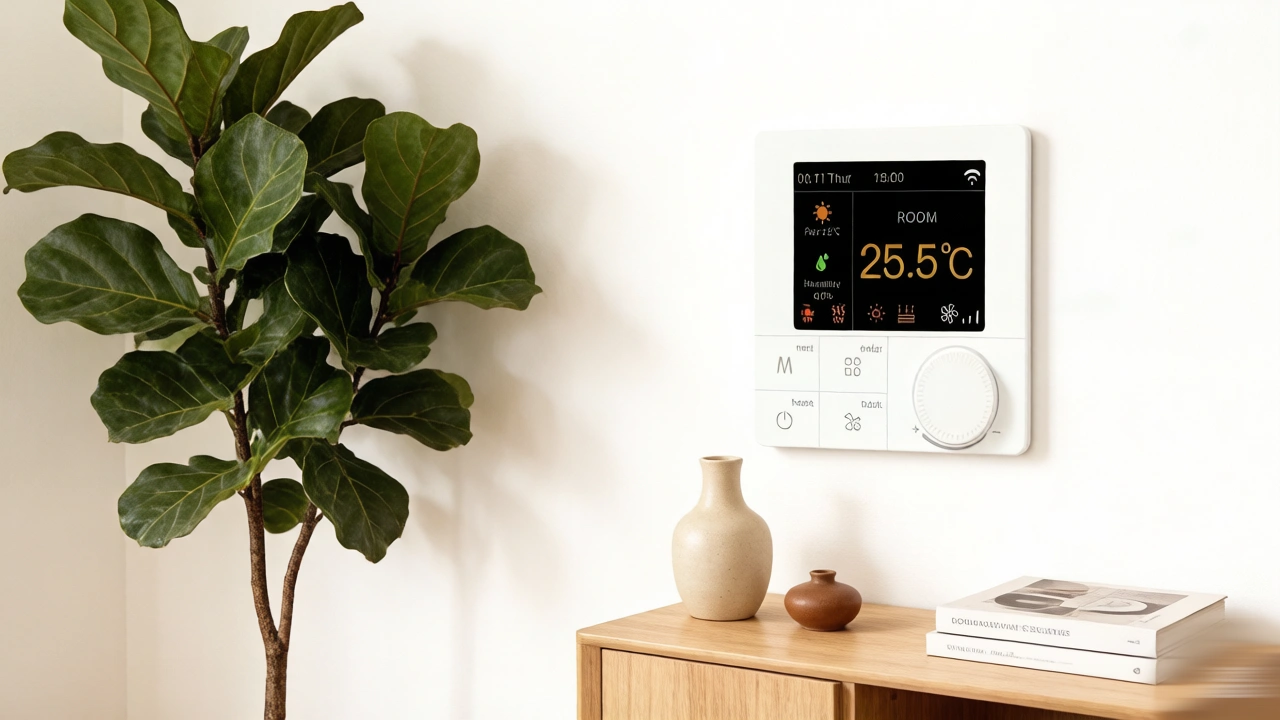 Wifi electric heating thermostat with humidity display for underfloor heating system