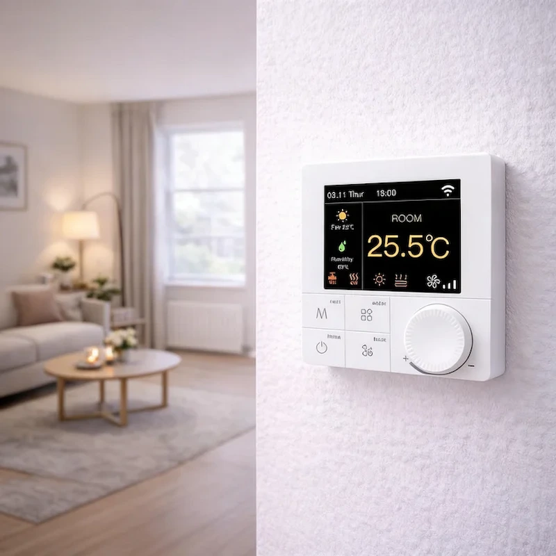 Smart Wifi Room Thermostat with Modbus RS485 for BMS HVAC Control