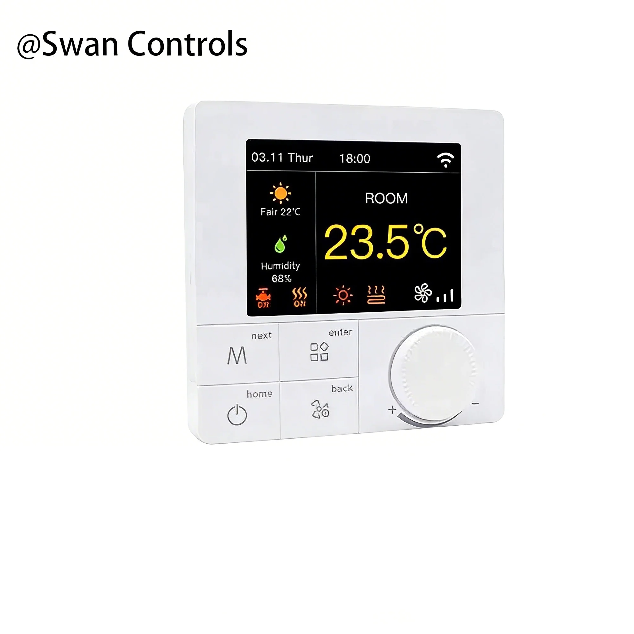 Smart Wifi Room Thermostat with Modbus RS485 for BMS HVAC Control Smart Wifi Room Thermostat with Modbus RS485 for fan coil unit HVAC system with programmable control and LCD display