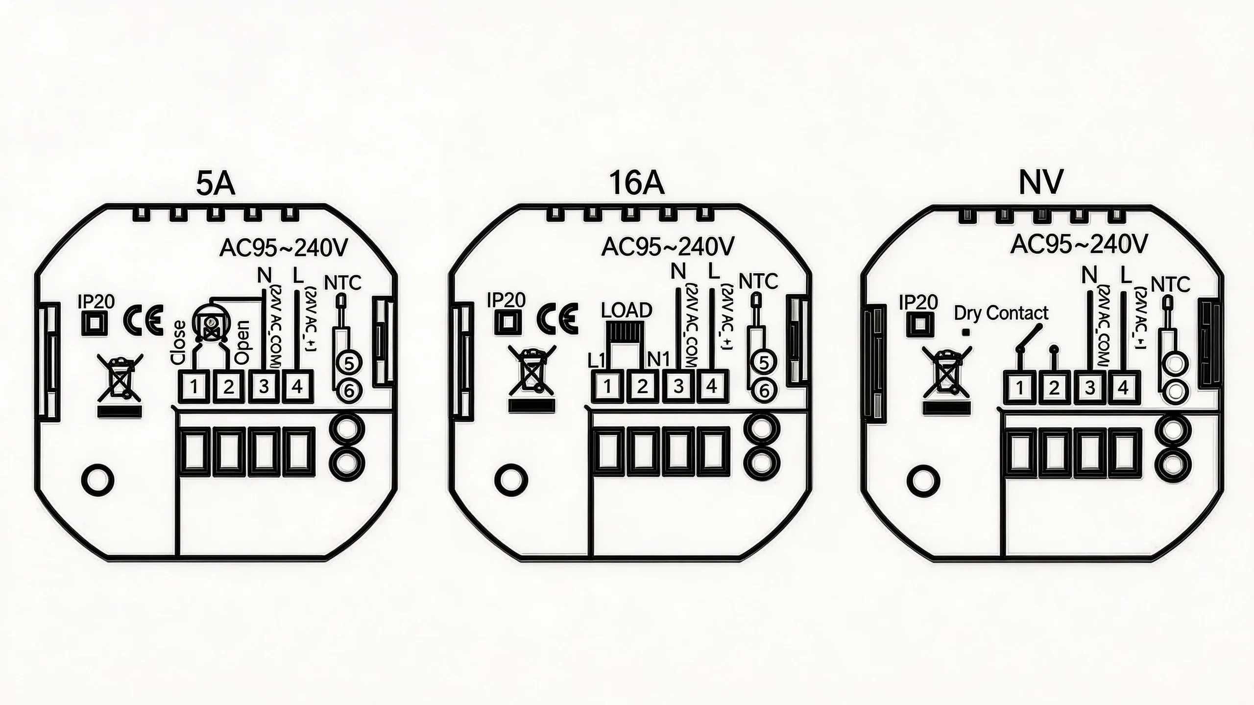 Wifi Water Heating Thermostat with TFT knob control and app-based temperature management for HVAC systems