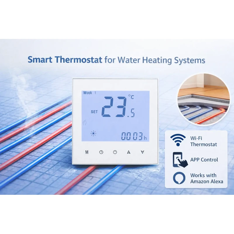 Wifi Water Heating Thermostat with smart programmable temperature control for electric water heater systems