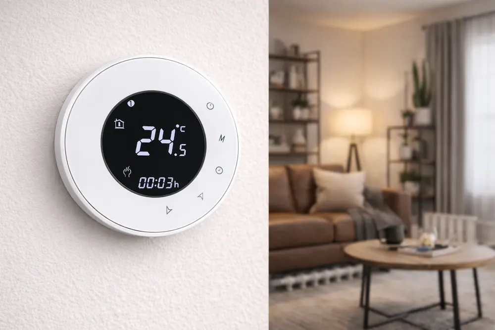 Wired Electric Heating Thermostat for indoor electric floor heating temperature control