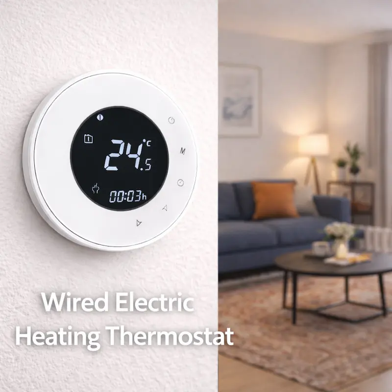 Wired Electric Heating Thermostat for indoor electric floor heating temperature control