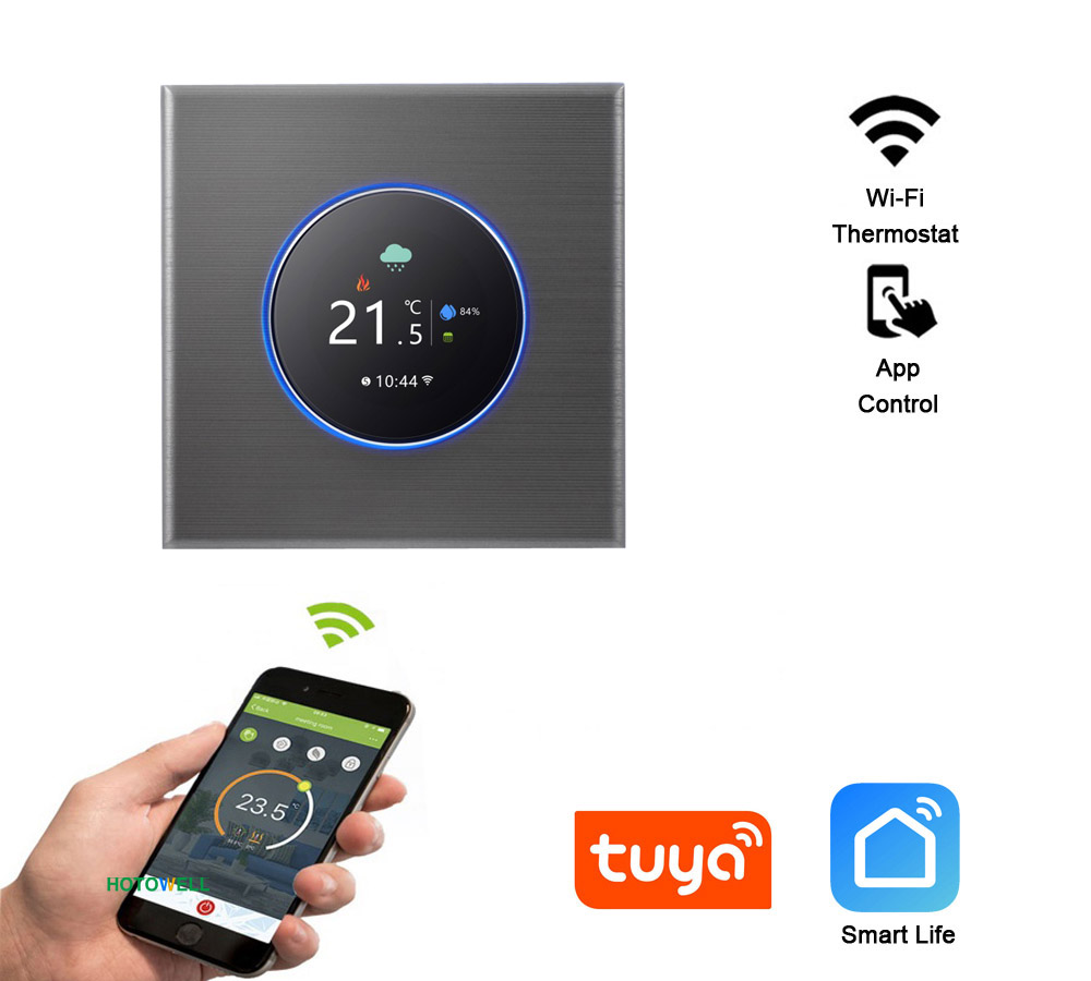 Wifi Water Heating Thermostat with TFT Knob Screen Smart HVAC Control Wifi Water Heating Thermostat with TFT knob control and app-based temperature management for HVAC systems