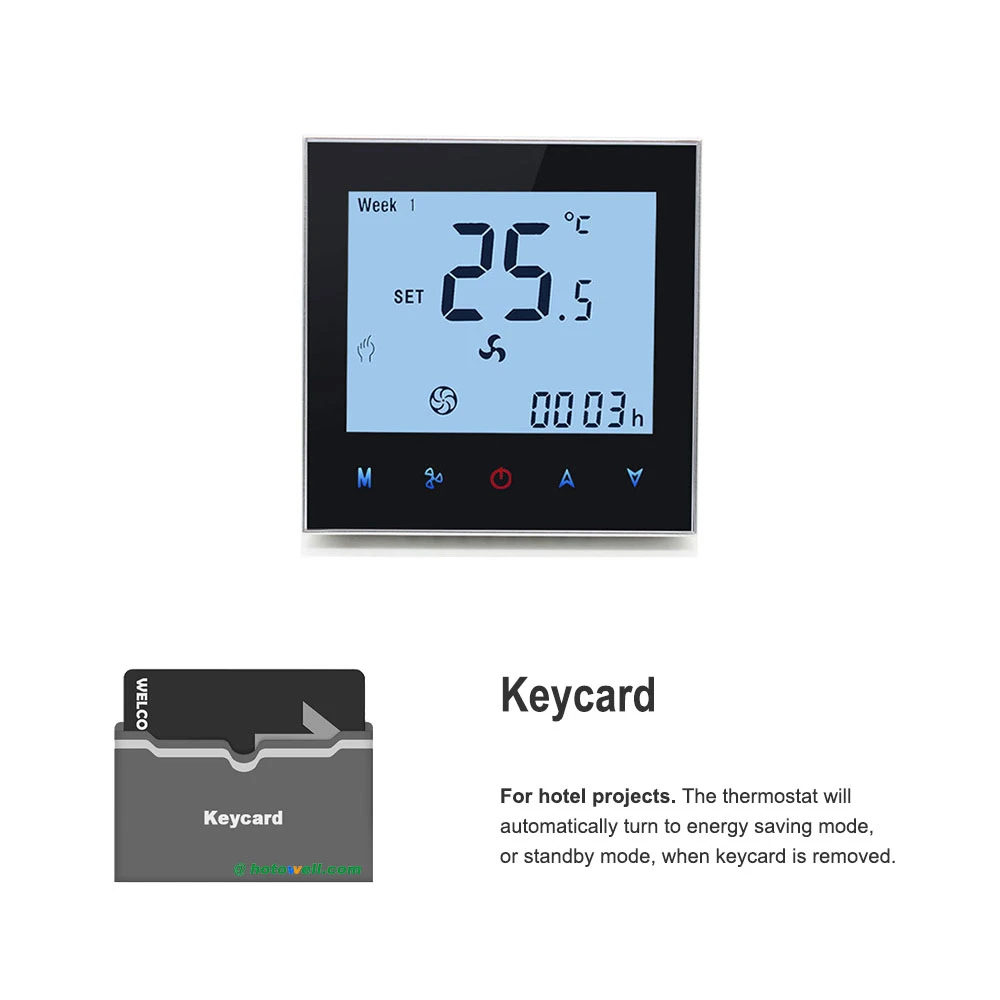 0-10V Modulating Room Thermostat Hotel Keycard Dual Sensor Save Energy (m2) 0-10V Modulating Room Thermostat Hotel Keycard Dual Sensor Save Energy (m2)