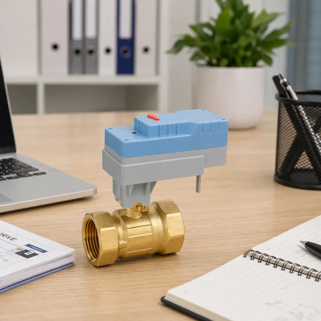 HTW-18C5 motorized valve ball valve with 25Nm electric actuator for 2 way and 3 way HVAC water flow control