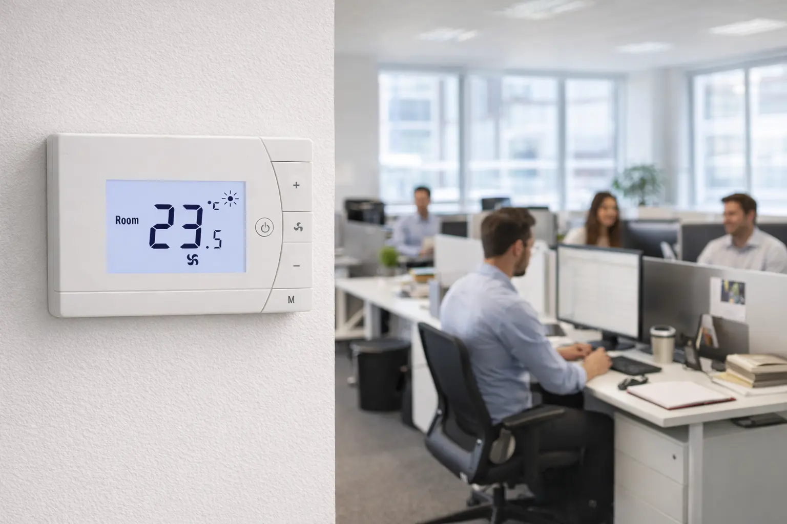 WiFi Thermostat With External sensor for room temperature control in fan coil system