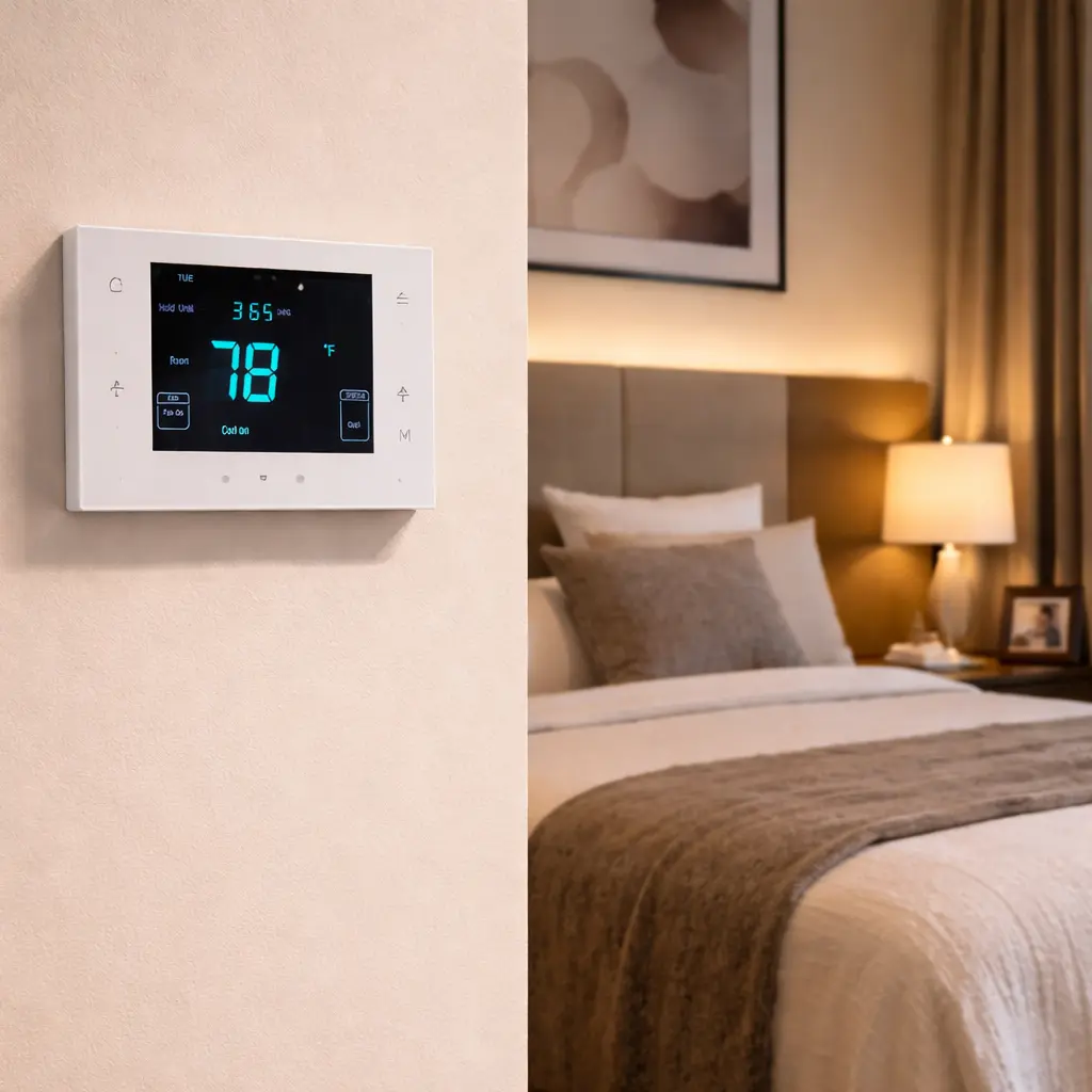 HTW-81-FN7 Munti Stage Thermostat with LCD display and NTC thermistor for heat pump system control