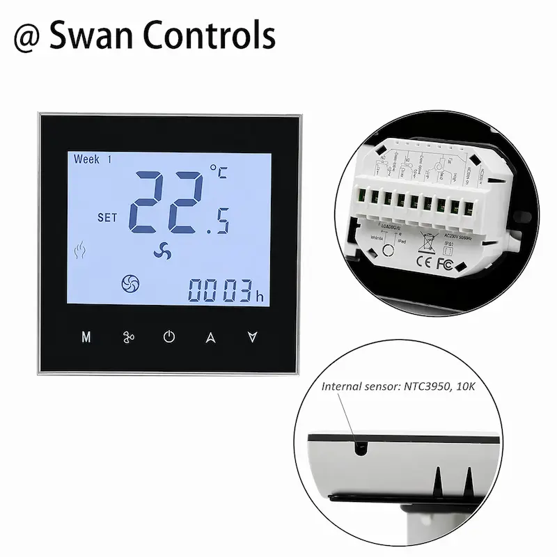 HTW-WF01-FC-4DMN Digital Fan Coil Thermostat for HVAC Systems HTW-WF01-FC-4DMN Digital Fan Coil Thermostat for fan coil unit with Modbus control