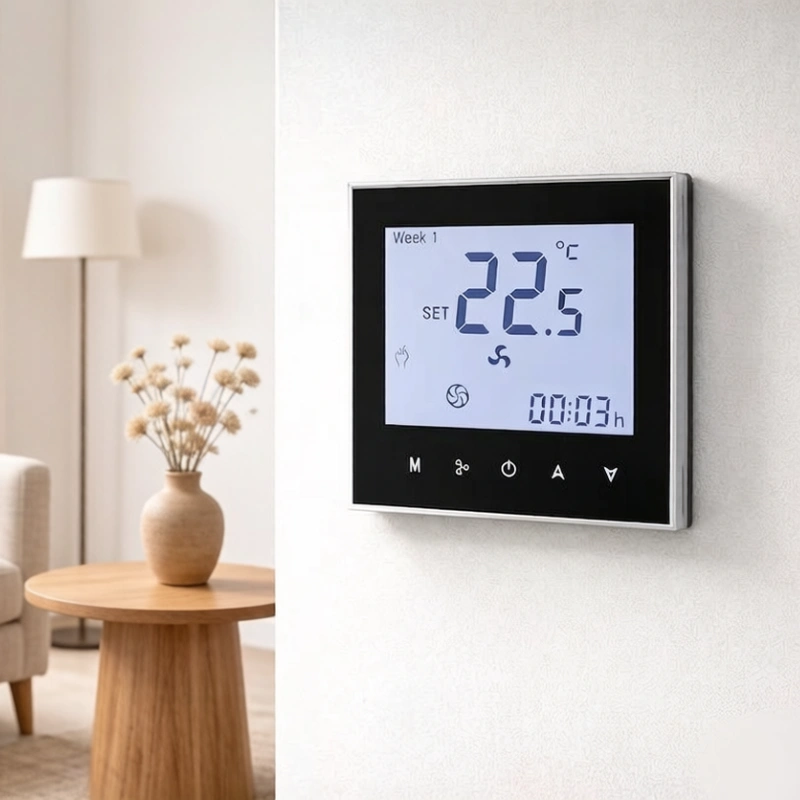 HTW-WF01-FC-4DMN Digital Fan Coil Thermostat for fan coil unit with Modbus control
