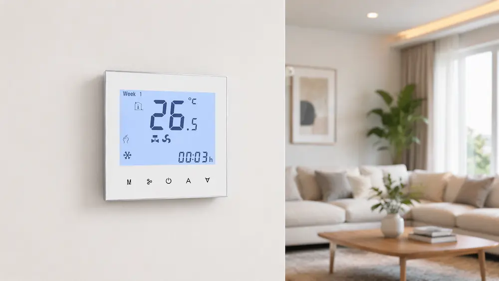 HTW-WF01-EC Digital Room Thermostat for EC fan 0-10V control in fan coil HVAC system