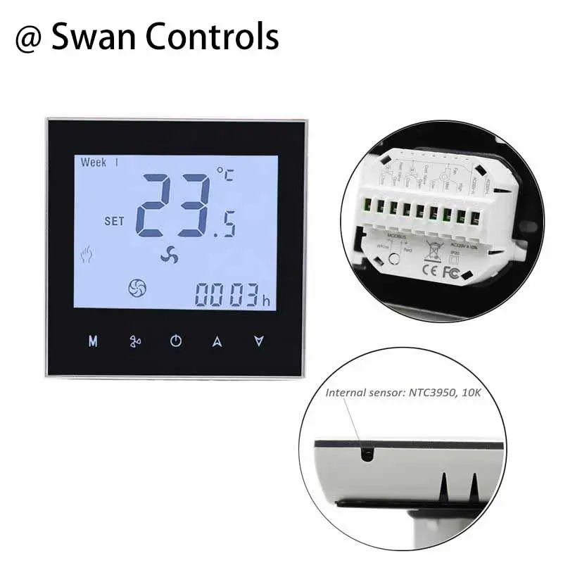 HTW-WF01-EC Digital Room Thermostat for EC Fan and HVAC Systems HTW-WF01-EC Digital Room Thermostat for EC fan 0-10V control in fan coil HVAC system