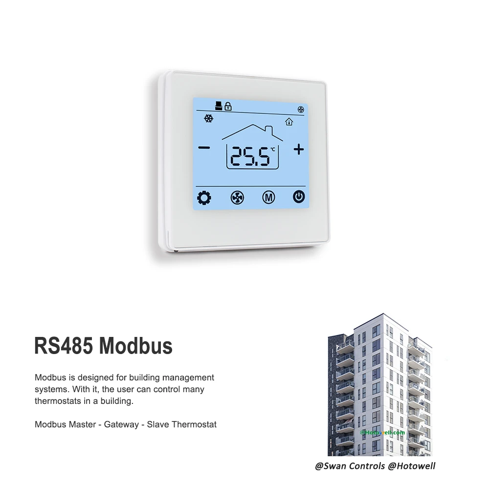 Digital Thermostat Modbus RS485 Fan Coil Unit Efficient Operation (m2) Digital Thermostat Modbus RS485 Fan Coil Unit Efficient Operation (m2)