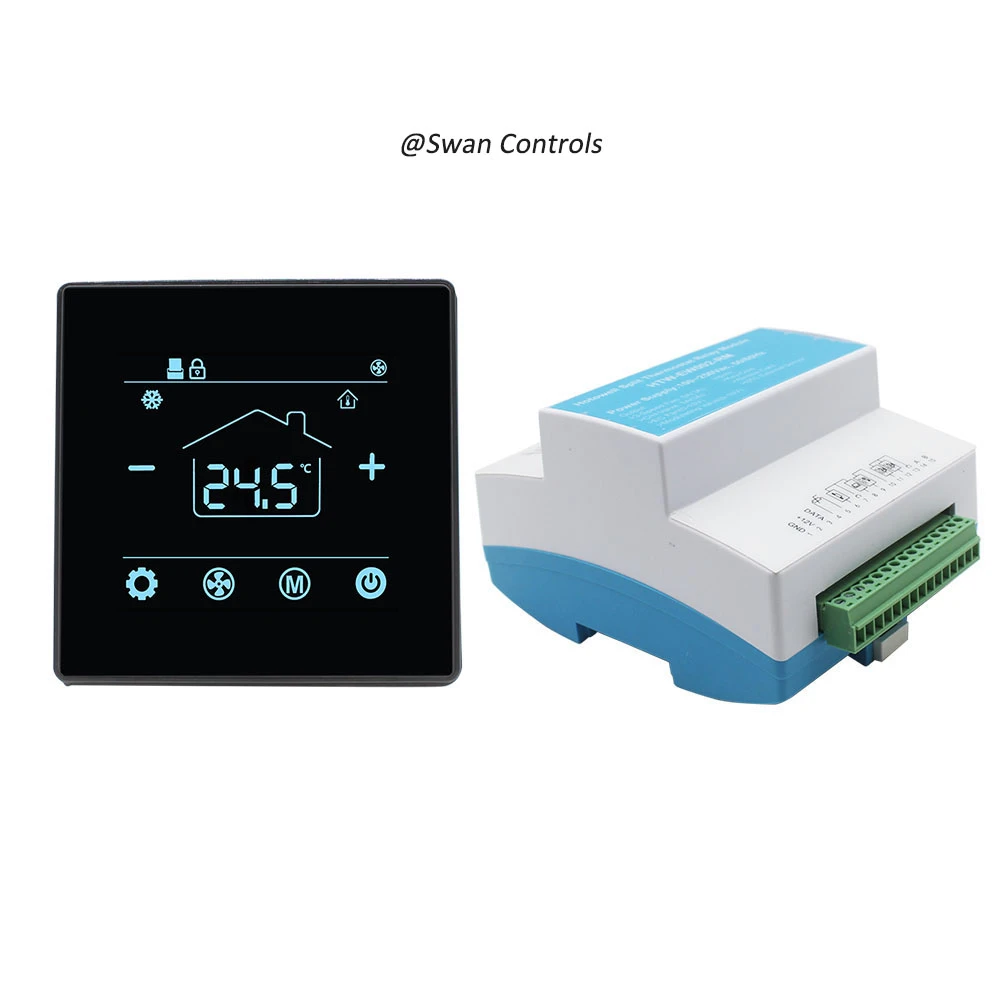 HVAC Thermostat Modbus 2 Pipe 4 Pipe Modulating Thermostat Keycard Remote Sensor Popular Design (1)