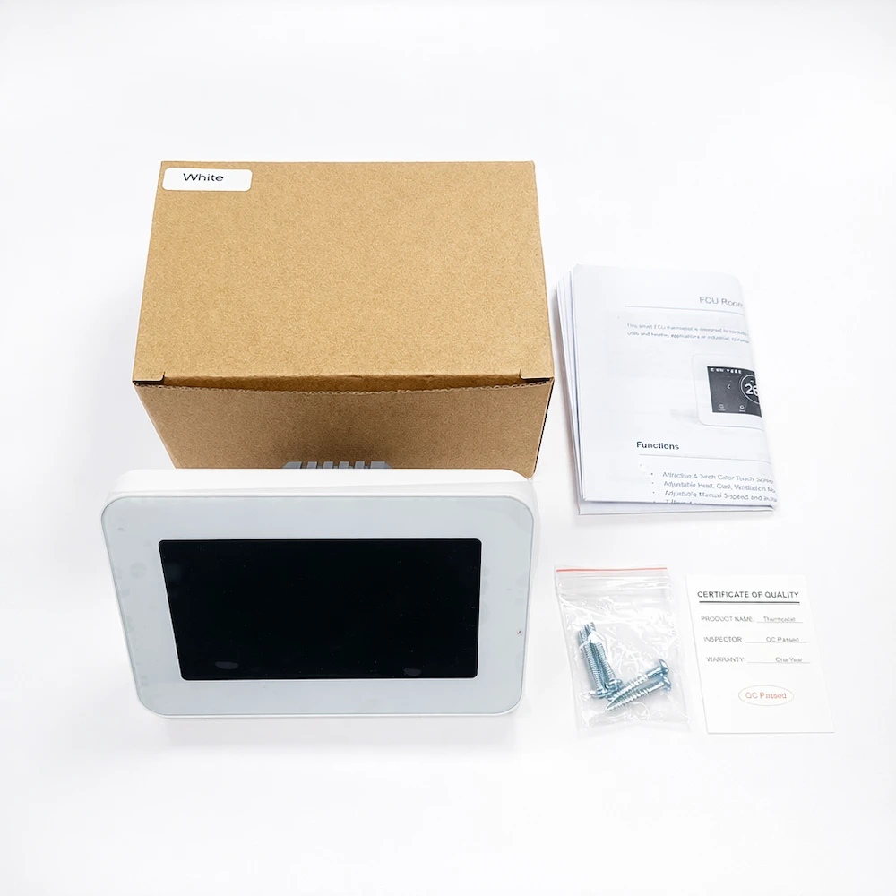 Hotel Thermostat Keycard Modbus 2 4 Pipe FCU System Stylish Colorful Display (m4) Hotel Thermostat Keycard Modbus 2 4 Pipe FCU System Stylish Colorful Display (m4)