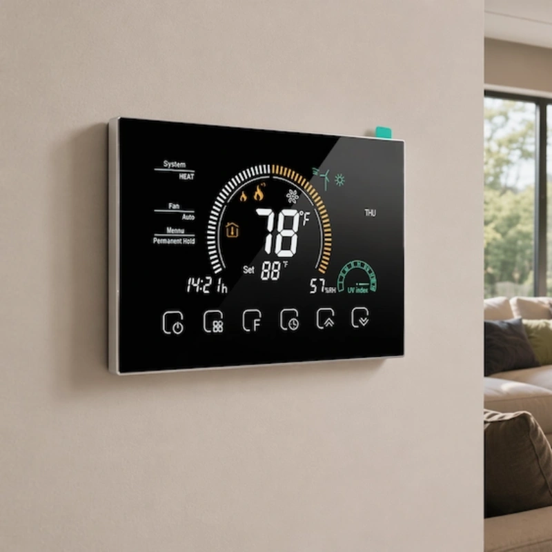 HTW-MT08-BWF-AD Housing Room Thermostat with WiFi for heat pump HVAC system