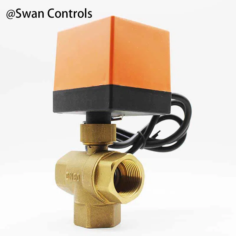 HTW-EG Motorized Ball Valve for HVAC Water Flow Control Application HTW-EG motorized ball valve installed in HVAC piping system showing brass valve body and electric actuator for water flow control