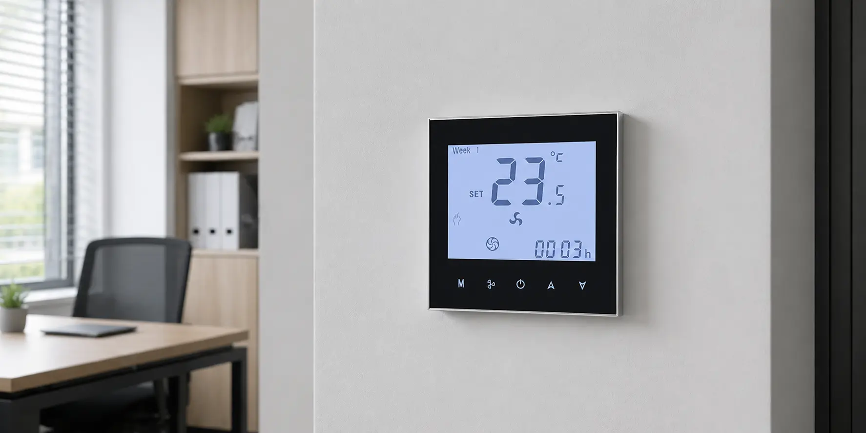 Thermostat matching for hotel room keycard and control logic