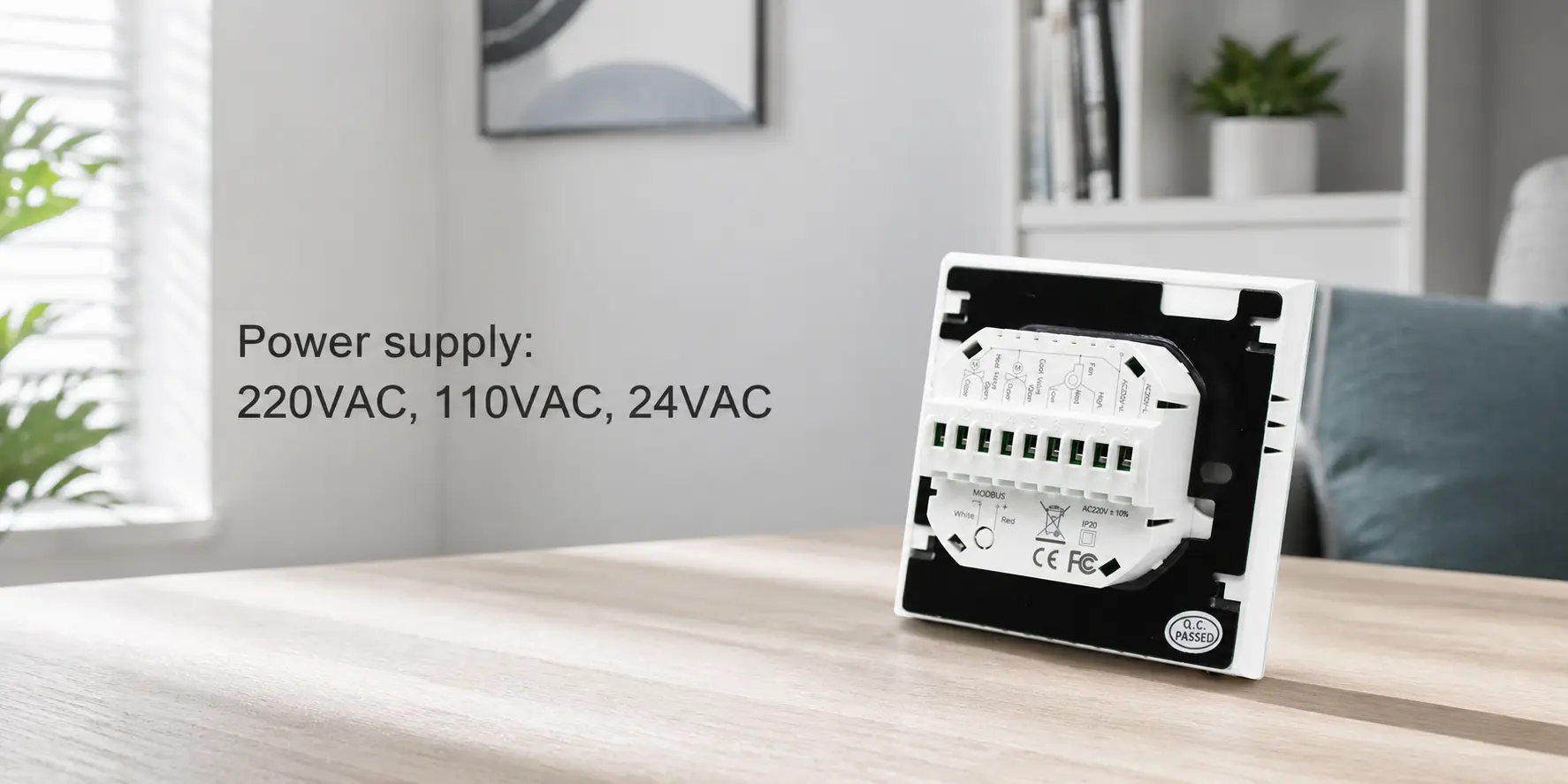 Thermostat voltage and wiring specification for export projects