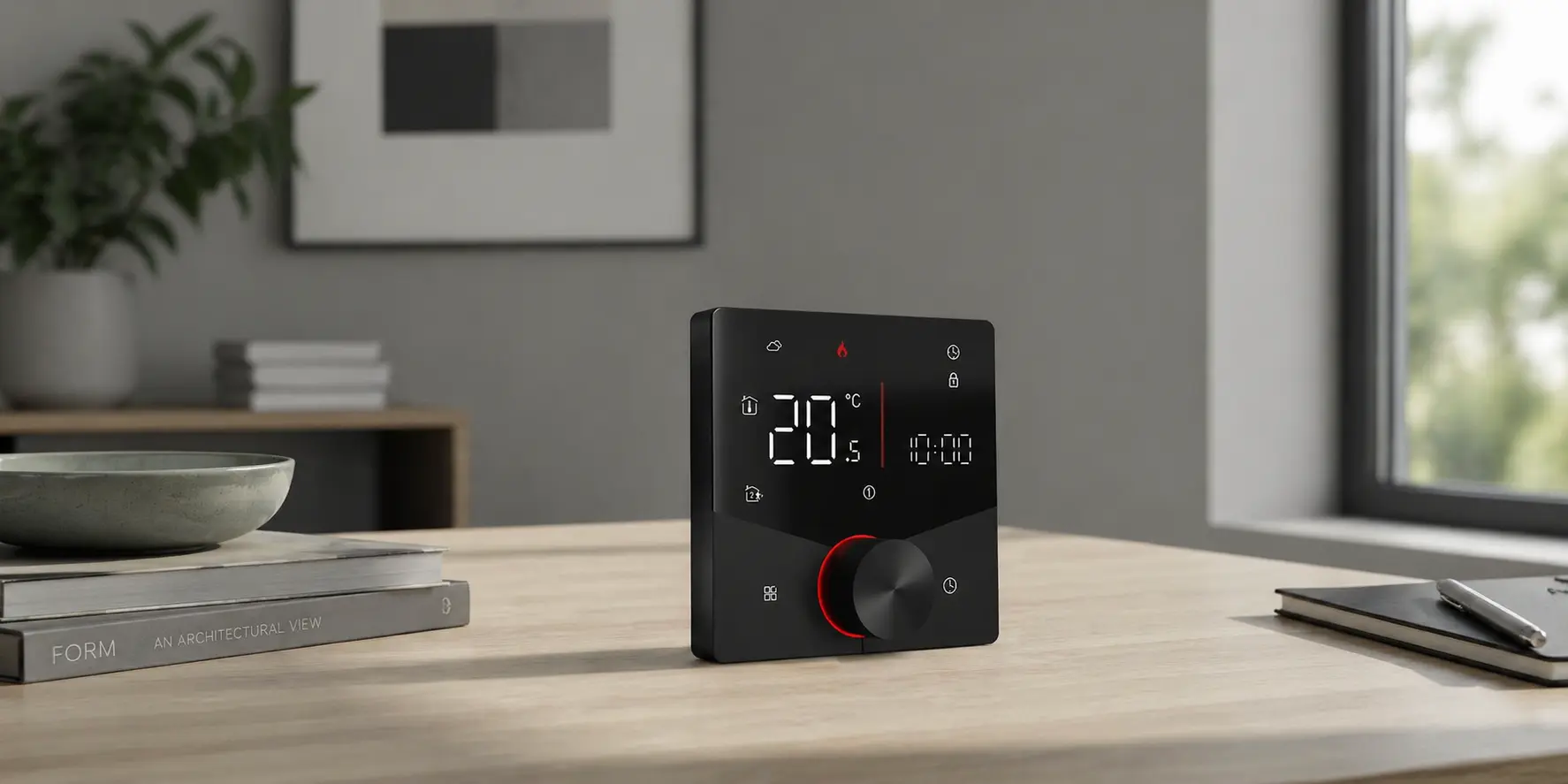 Temperature controller output type matching for heating valve and HVAC control