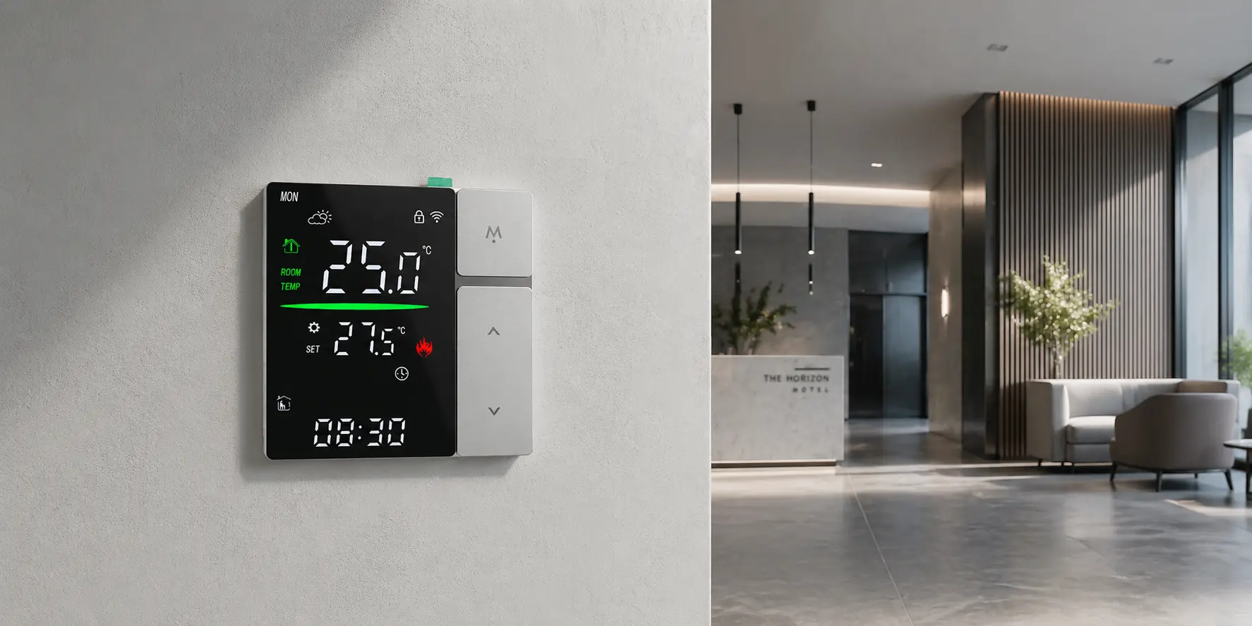 Boiler thermostat and room thermostat comparison in heating control