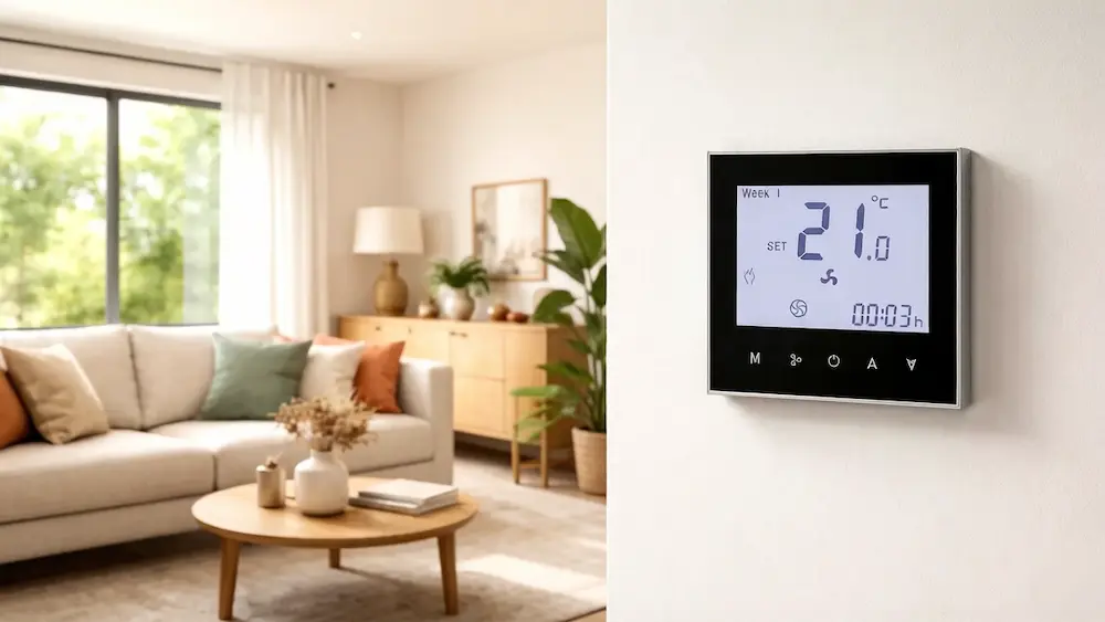 HTW-WF01-ECNW Thermostat for EC fan with WiFi and Modbus control for fan coil HVAC system
