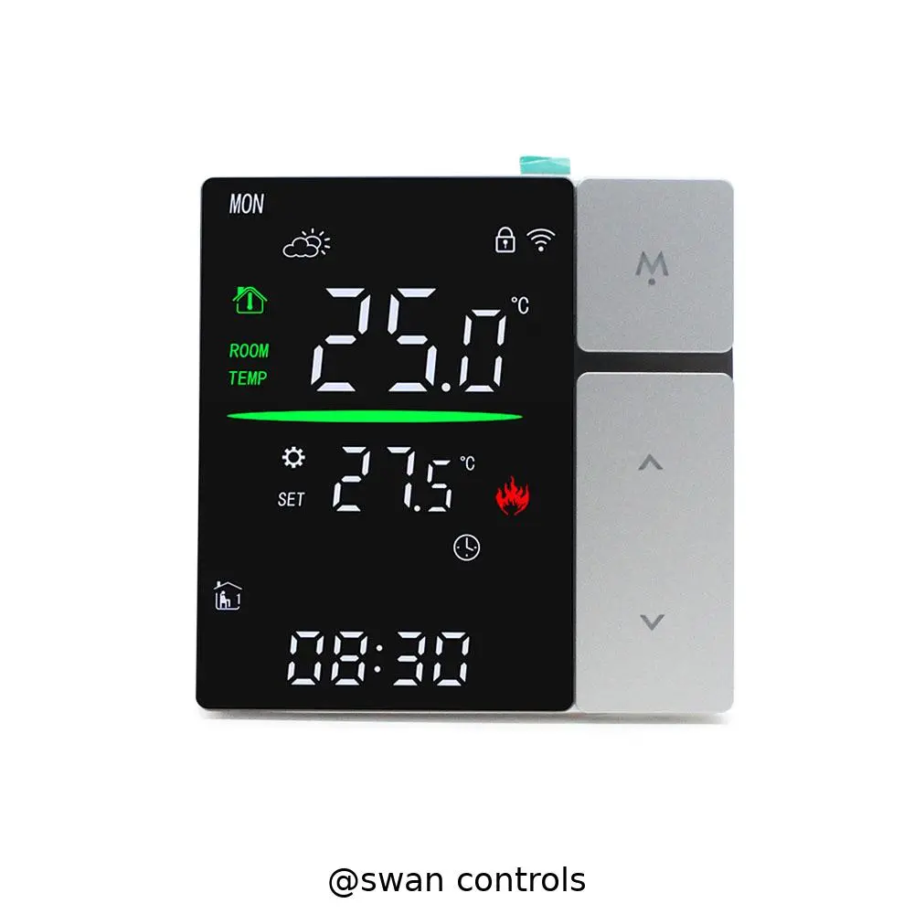 Reliable Factory CE WiFi Water Heating and Boiler Heating thermostat with LED colorful screen HTW-WF06RP-3ANV-G WiFi Water Heating and Boiler Heating thermostat with LED colorful screen grey version