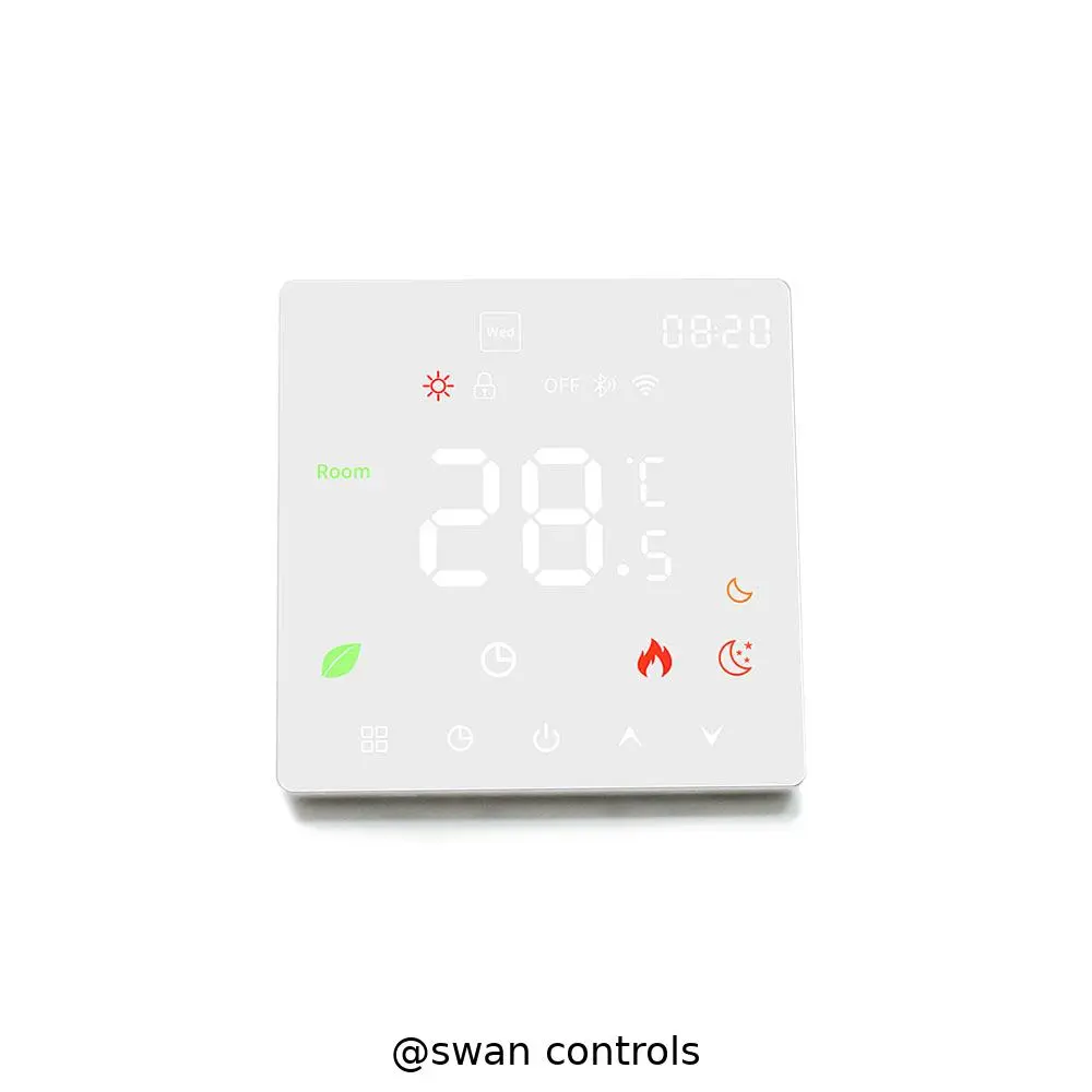 Cost-Effective WiFi Water and Boiler Heating Thermostat with LED colourful touch screen HTW-WF07RP-3ANV-W WiFi Water and Boiler Heating Thermostat with LED colourful touch screen