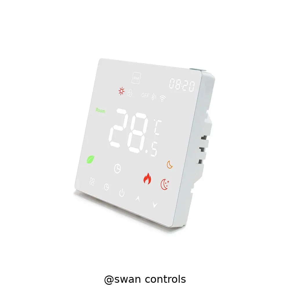 Reliable 16A WiFi Electric Heating Thermostat with LED screen and mobile app control HTW-WF07RP-16A-W WiFi Electric Heating Thermostat with LED screen and app control