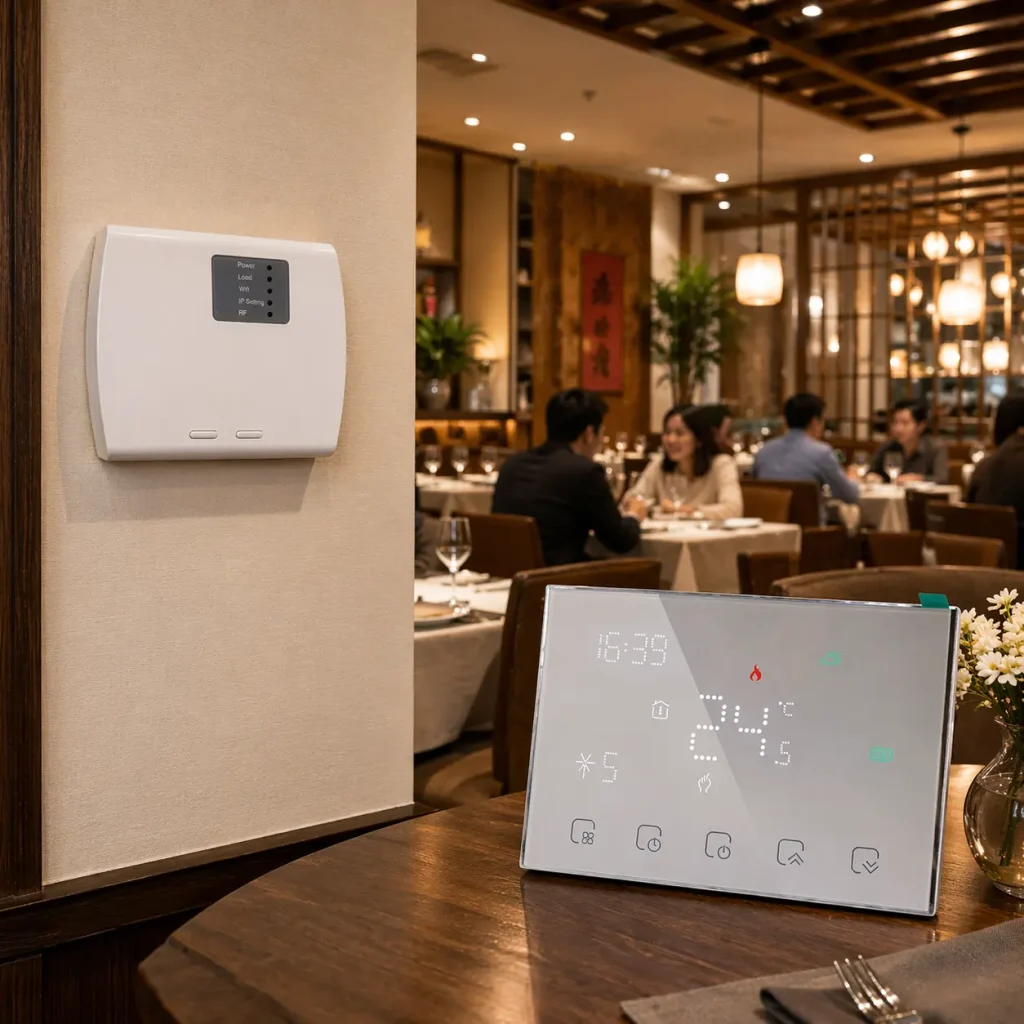 Wireless Heating Thermostat HTW-WKT18-16A1 for electric floor heating with LED touch screen and wireless control