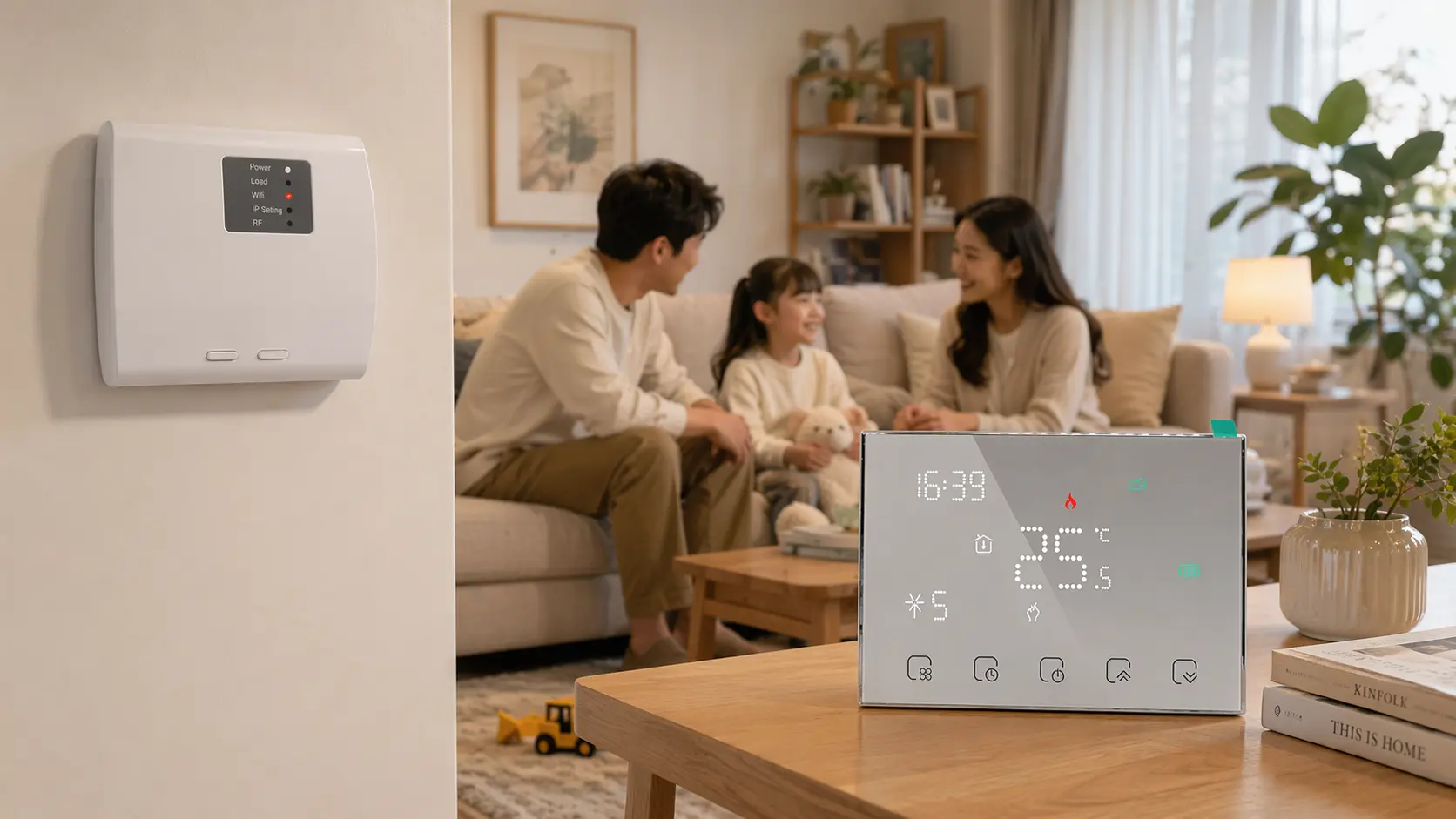 HTW-WKT18-16A3 WiFi Wireless Thermostat with LED screen for electric heating control