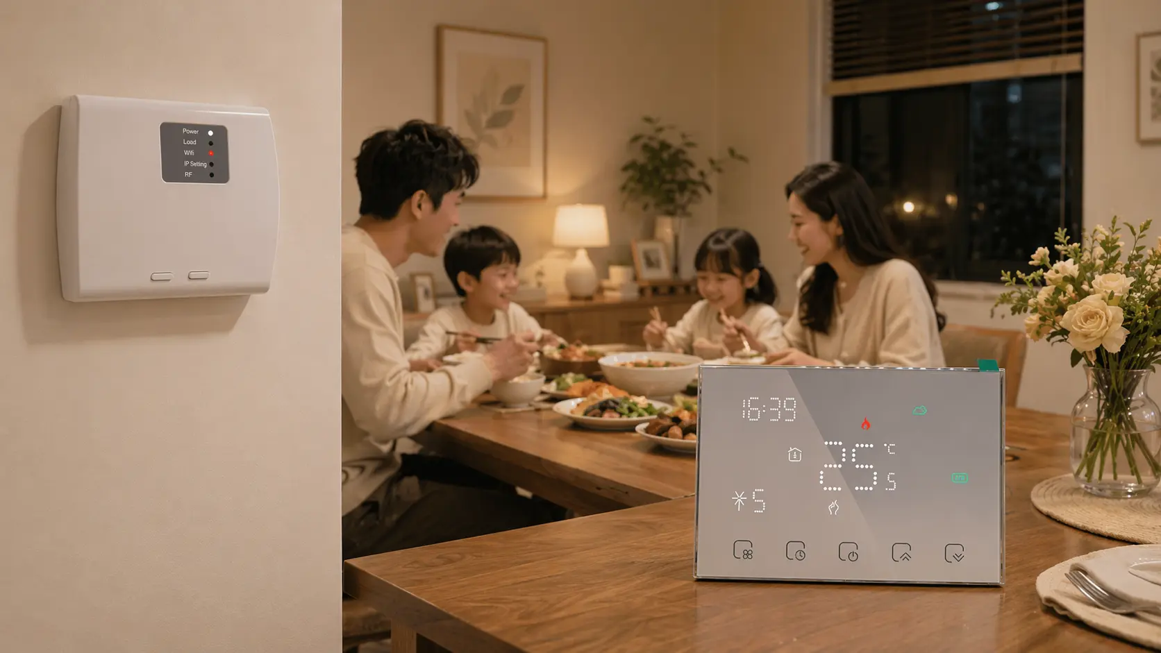 HTW-WKT18-16ANV3 WiFi Wireless Thermostat for electric heating and boiler heating with internal temperature sensor
