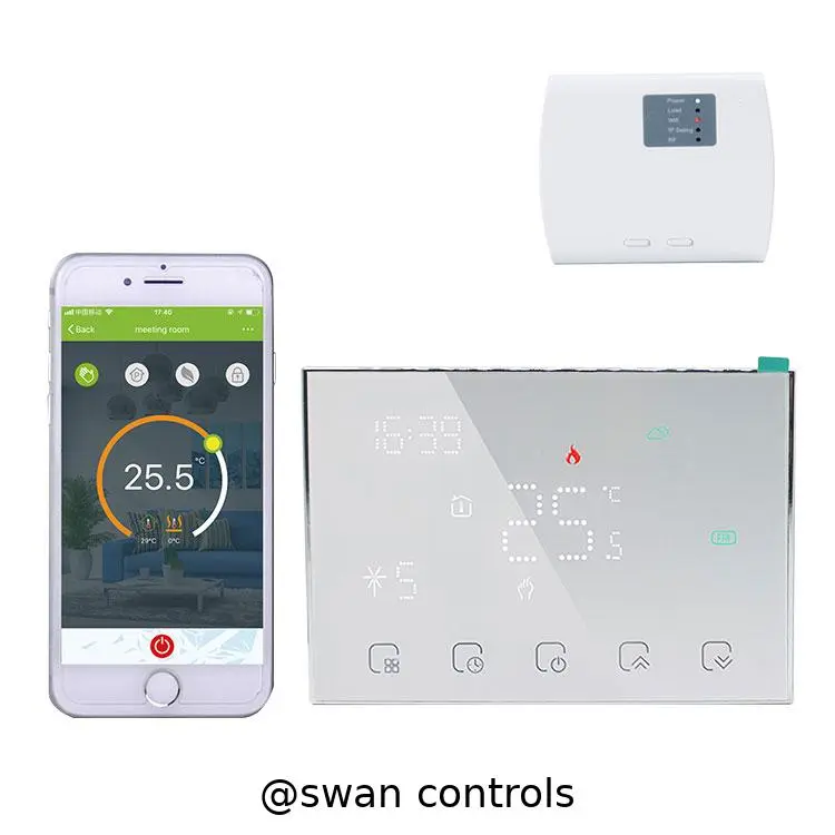Trusted supplier WiFi Wireless Heating Thermostat with LED screen and battery control for indoor temperature