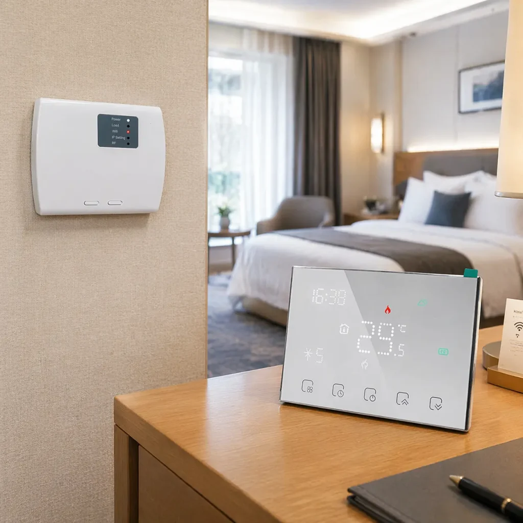 Wireless Heating Thermostat HTW-WKT18-3ANV1 battery powered wall mounted controller for water and boiler heating system