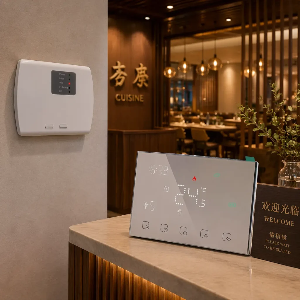 HTW-WKT18-NV1 Wireless Thermostat for boiler heating with battery powered panel and temperature control