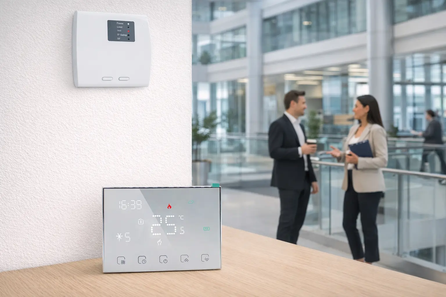 HTW-WKT18-3A3 WiFi Wireless Heating Thermostat with LED screen and battery powered panel