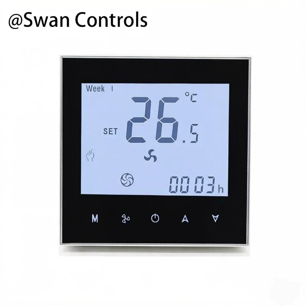 HTW-WF01-FC-3AFCS Wifi Fan Coil Unit Thermostat for Home HVAC Systems HTW-WF01-FC-3AFCS Wifi Fan Coil Unit Thermostat for 2 pipe HVAC system with water heating control